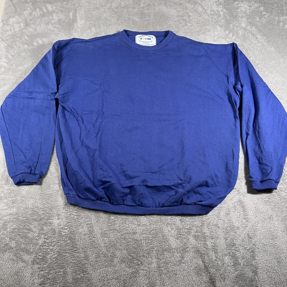 Vtg Jams World Sweater Women's Small Blue Crewneck Boxy Pullover Portugal 90s